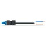 pre-assembled connecting cable Eca Socket/open-ended blue