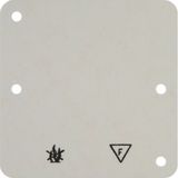 Base plate, fire-resistant, single-level, white