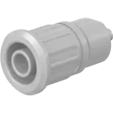 4 mm socket, solder connection, mounting Ø 12.2 mm, CAT III, CAT IV, white, 49.7091-29