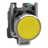 Metal PB yellow flush 1 NO Push-in