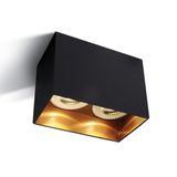 BLACK GU10 2x10W DARK LIGHT