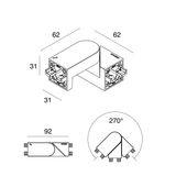 P-30: SNODO 3P PER PCB/STRIP BIANCO