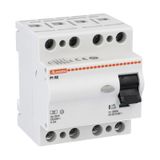 Residual current operated circuit breaker, 4 modules, 4P - type A, 25A, 30mA