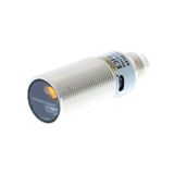 Photoelectric sensor, M18 threaded barrel, metal, red LED, background E3FB2039R