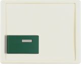 Centre plate green button, arsys, white glossy