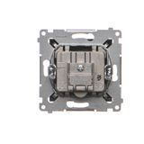 Computer socket RJ45 category 5e + telephone socket RJ12, (module), black matt