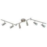 Ceiling light, mat-nickel, 6xLED/GU10/2,9W