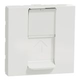 Data socket New Unica RJ45 Cat6 STP shuttered 2M white