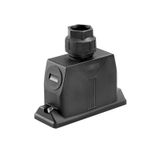 HDC enclosures, Size: 8, Protection degree: IP66, IP67, in plugged condition, Cable entry from top, Screw, , Size of cable entries: M 40