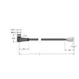 Actuator And Sensor Cable, PP-EPDM Connection Cable   PKWV3M-2/TFW