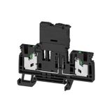 Fuse terminal, SNAP IN, black, 4 mm², 6.3 A, 250 V, Number of connecti
