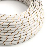 Glossy Beer Foam Vertigo Textile Cable - The Original Creative-Cables - ERM43 round 2x0.75mm / 3x0.75mm