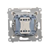 Single button with light indicator box for switches and push buttons, Gold matt, metalic