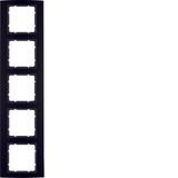 Frame 5gang, B.3, al. black/ant. matt, al. anodised