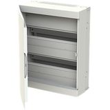 Installation cabinet, 36M, 2R, with blind door, RAL9010