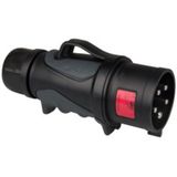 CEE Plug 32A 5p 6h black GRIP