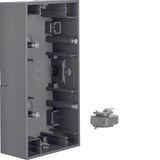 Surface-mtd housing 2gang hor., K.1, ant. matt, lacq.