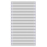 Installation insert 5-45L complete, 15 rows, plastic