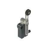 Modular prewired switch with adjustablelength straight metal revolving lever diam. 20 roller