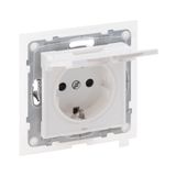 IP 44 2P+E SOCKET SCHUKO STANDARD AUTO TERMINALS SHUTTERED WHITE