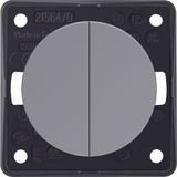 Series push-button, 2 NO cont com inp term, Integro - Design Flow/Pure