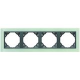 FOUR-GANG FRAME CRISTAL/GRAY