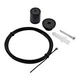 1 pcs. wire suspension 2m incl. ceiling mountings black