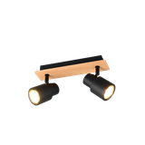 Pierre spot 2-pc matt black/wood