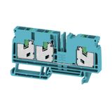 Feed-through terminal block, SNAP IN, blue, 6 mm², 41 A, 1000 V, Numbe