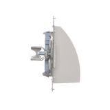 Double socket with earthing and shutters, white, 16A
