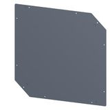 SIVACON, roof, for corner cubicle, IP55, D: 600 mm, zinc-plated