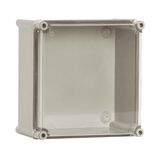 Polyester case with clear PC-cover 360x360x171mm