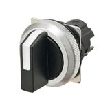 Pushbutton A30NZ Ø30 mm, subassembly selector part, bezel brushed meta