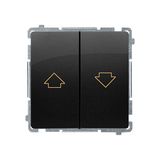 Roller shutter button, black matt