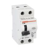 Residual current circuit breaker with overcurrent protection, 10kA. 2 modules, 1P+N - type AC, 20A
