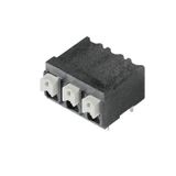 Printed circuit board terminals, 5.08 mm, Number of poles: 2, 90°, Solder pin length (l): 1.5 mm, black, PUSH IN with actuator, Clamping range, max. : 1.5 mm²