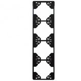 FOUR-GANG VERTICAL FRAME BLACK
