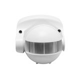 Motion detector CR-1, max 1200W, AC220-240V, 50/60Hz, angle180°, range 10m ± 1,8- 2,5m, IP44, not for LED, surface mounted, white housing