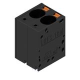 Printed circuit board terminals, 10.00 mm, Number of poles: 2, 180°, Solder pin length (l): 5 mm, tinned, black, PUSH IN with actuator, Clamping range, max. : 16 mm², Box