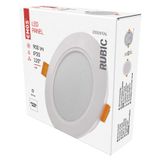 LED recessed luminaire RUBIC, round, white, 9W, neutral white
