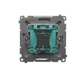 IP two-circuit switch, LED illuminated, (module), 10AX, quick connection, cream white/electro white