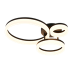 Scope LED ceiling lamp 3-pc matt black