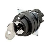 Selector A22NZ Ã˜22, Key type S, 3 position, bezel plastic, AUTO RESET A2270631A