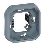 PLEXO 1 GANG FLUSH MOUNTING SUPPORT FRAME WITH CLAW - GREY