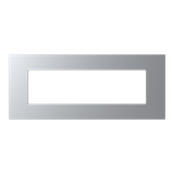 Frame - 1-gang / 7-modules - Niessen logo - Silver