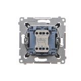 Double socket outlet with earthing, black matt, 16A