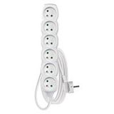 EMOS Extension cord 3m 6-socket white PVC 1.5mm2