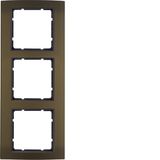 Frame 3gang, B.3, al. brown/ant. matt, al. anodised