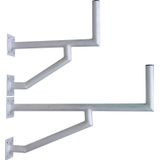 SAT Wall Mount,Walldist.=570mm,H=250mm,2x150x150,DM=50mm,Alu