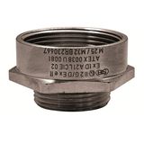 Enlarger Hexagonal with flat sealing ATEX EXE Nickel Plated Brass M16-